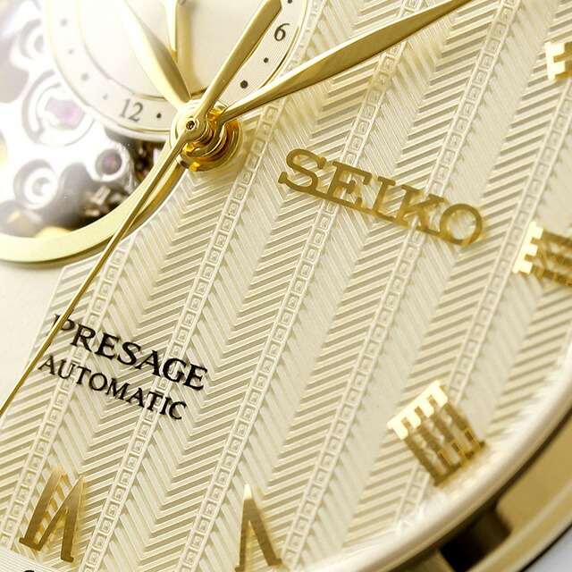 セイコー プレザージュ Japanese Garden 自動巻き 腕時計 メンズ SEIKO PRESAGE SARY238 アナログ ゴールド シルバー 日本製 高級 ブランド おしゃれ 防水 プレゼント 男性 実用的