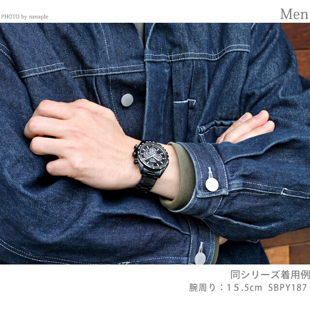 セイコーセレクション S Series ソーラー 腕時計 ブランド メンズ クロノグラフ SEIKO SELECTION SBPY187 アナログ オールブラック 黒 おしゃれ 防水 プレゼント 男性 実用的