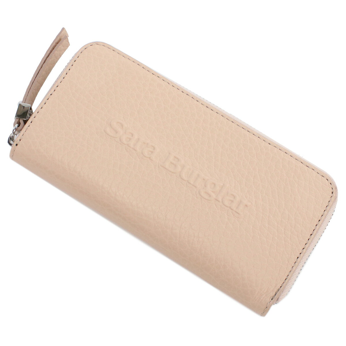 サラバーグラー 長財布ラウンドファスナー レディース Sara Burglar BUFALO LOGO レザー イタリア 110L NUDE ピンク系 財布 ウォレット ブランド 高級 おしゃれ プレゼント 実用的