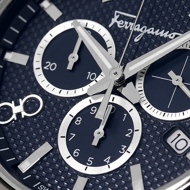 サルヴァトーレ フェラガモ SLX Chronograph クオーツ 腕時計 メンズ クロノグラフ Salvatore Ferragamo SFHR00420 アナログ ネイビー スイス製 高級 ブランド おしゃれ 防水 プレゼント 男性 実用的