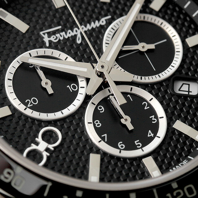 サルヴァトーレ フェラガモ SLX Chronograph クオーツ 腕時計 メンズ クロノグラフ Salvatore Ferragamo SFHR00623 アナログ ブラック 黒 スイス製 高級 ブランド おしゃれ 防水 プレゼント 男性 実用的
