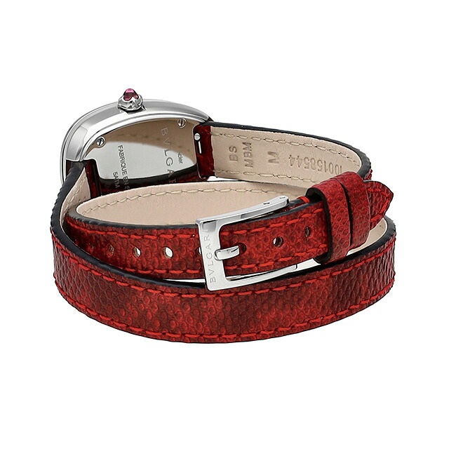 ブルガリ セルペンティ クオーツ 腕時計 レディース ダイヤモンド BVLGARI SP32WSDL アナログ ホワイトシェル レッド 白 スイス製 高級 ブランド おしゃれ 防水 軽い 華奢 かわいい プレゼント 女性 実用的
