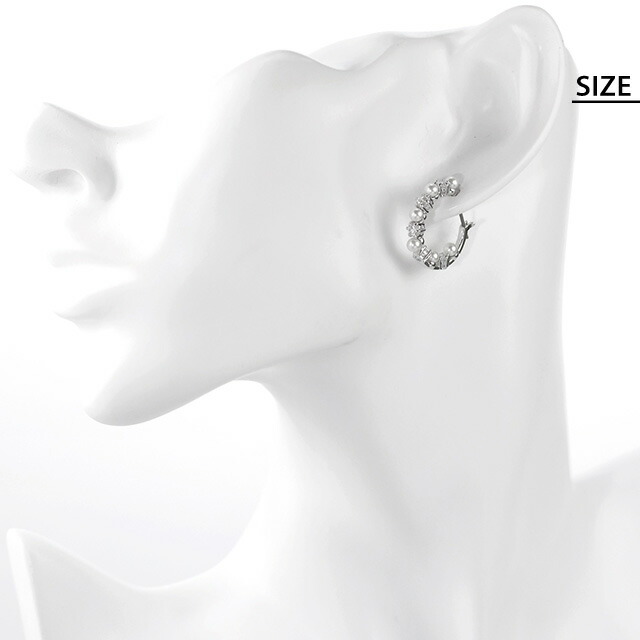 スワロフスキー ピアス レディース ブランド SWAROVSKI Matrix フープ スワロフスキー 両耳用 5709256 シルバー アクセサリー