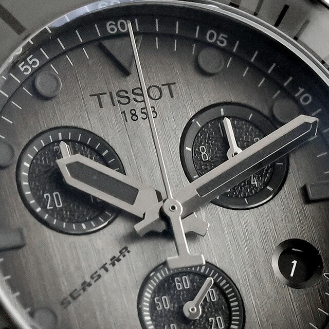 ティソ シースター 1000 クォーツ 電池式 腕時計 ブランド メンズ クロノグラフ TISSOT T120.217.33.061.00 アナログ グレーグラデーション ブラック 黒 スイス製 おしゃれ 防水 プレゼント 男性 実用的