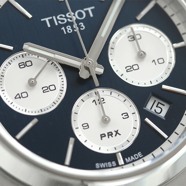 ティソ T-クラシック ピーアールエックス 自動巻き 腕時計 メンズ クロノグラフ TISSOT T1374271104100 アナログ ブルー スイス製 ブランド おしゃれ 防水 プレゼント 男性 実用的