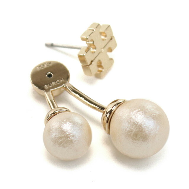 トリーバーチ ピアス レディース ブランド TORY BURCH 147756 TORY GOLD-CREAM ホワイト系 アクセサリー