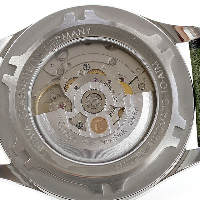 チュチマ グランド フリーガー 自動巻き 腕時計 ブランド メンズ 革ベルト TUTIMA 6105-29 アナログ グリーン おしゃれ 防水 プレゼント 男性 実用的