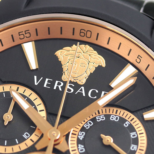 ヴェルサーチ 時計 メンズ 腕時計 キャラクター クロノグラフ スイス製 VEM800418 VERSACE ブラック 新品 高級 ブランド おしゃれ 防水 プレゼント 男性 実用的