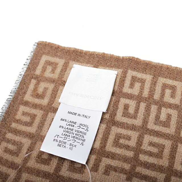 ジバンシー GIVENCHY マフラー GV3518-J6261-004 ユニセックス メンズ レディース ベージュ ブラウン マフラー ブランド