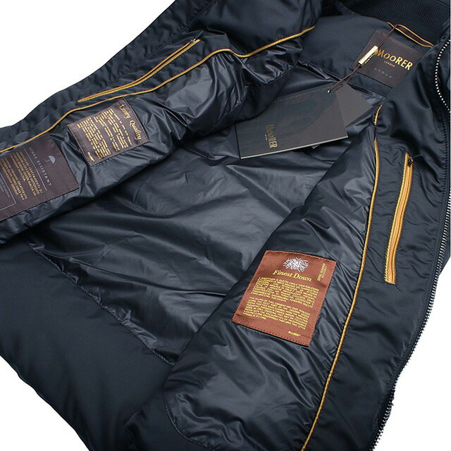 ムーレー MOORER FIRE-WK ダウンベスト MOUGI200307-FIRE-BLU-46 メンズ ブルー ダウンジャケット ブランド