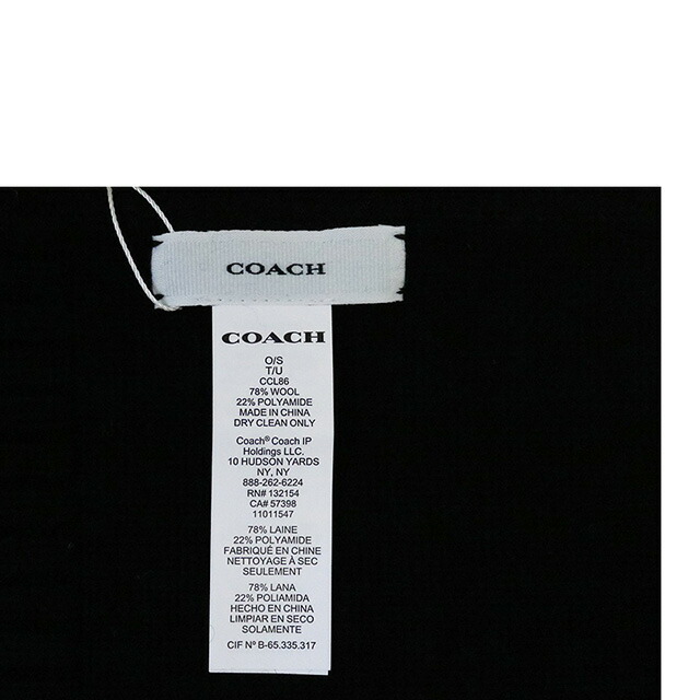 コーチ COACH EMBOSSED KNIT MUFFLER マフラー CCL86-BLK ユニセックス マフラー ブランド