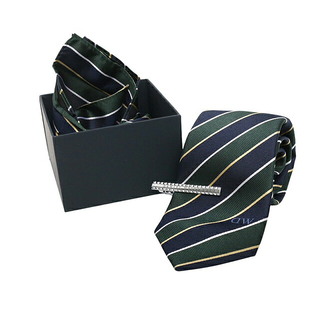 ダニエルウェリントン DANIEL WELLINGTON ネクタイ＆チーフ＆タイバー 3点セット DW02800008 メンズ ネクタイ ブランド