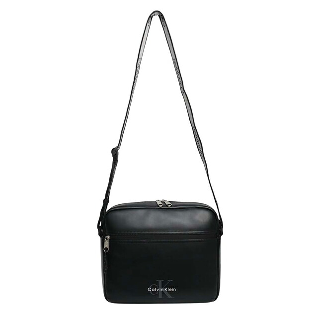 カルバンクライン CALVIN KLEIN BOLD LOGO WEBBING LAPTOP FLIGHT ショルダーバッグ lv04d3442g-ub1 メンズ BLACK ブランド 斜めがけ ブランド 高級 おしゃれ プレゼント 男性 実用的 かっこいい