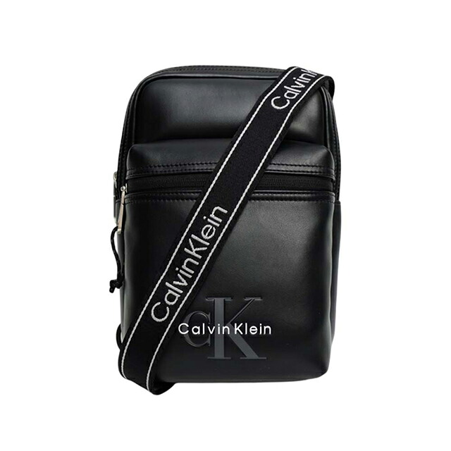 カルバンクライン CALVIN KLEIN BOLD LOGO WEBBING SLING ショルダーバッグ lv04d3449g-ub1 メンズ BLACK ブランド 斜めがけ ブランド 高級 おしゃれ プレゼント 男性 実用的 かっこいい