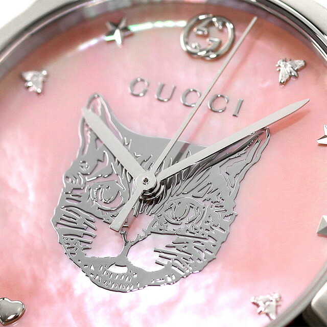 グッチ Gタイムレス クオーツ 腕時計 レディース GUCCI YA1264166 アナログ ピンクシェル スイス製 高級 ブランド おしゃれ 防水 軽い 華奢 かわいい プレゼント 女性 実用的