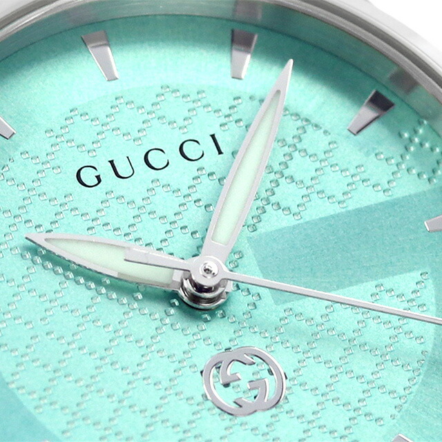 グッチ Gタイムレス クオーツ 腕時計 レディース GUCCI YA1265051 アナログ ミントブルー スイス製 高級 ブランド おしゃれ 防水 軽い 華奢 かわいい プレゼント 女性 実用的