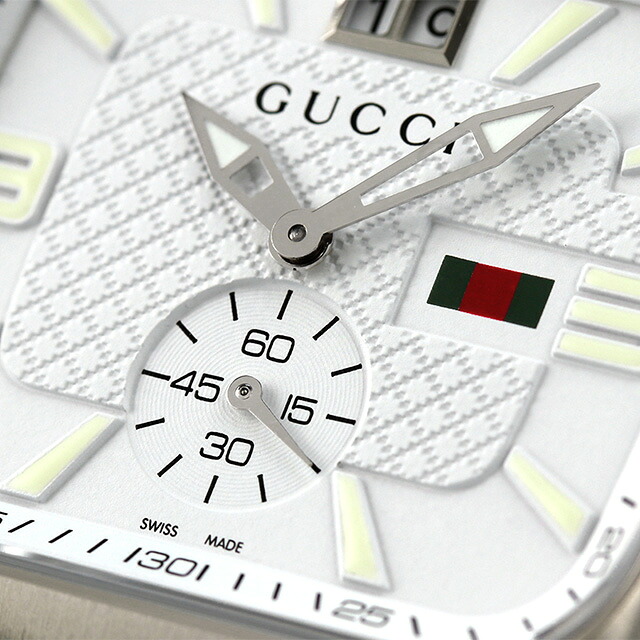 グッチ Gクーペ クオーツ 腕時計 メンズ GUCCI YA131319 アナログ ホワイト 白 スイス製 高級 ブランド おしゃれ 防水 プレゼント 男性 実用的