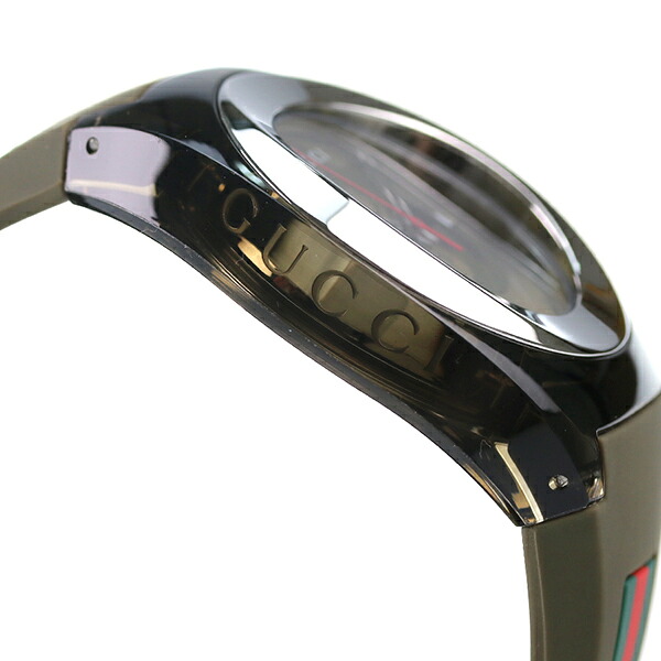 グッチ 時計 シンク 46mm クオーツ メンズ 腕時計 YA137106 GUCCI カーキ 高級 ブランド おしゃれ 防水 プレゼント 男性 実用的
