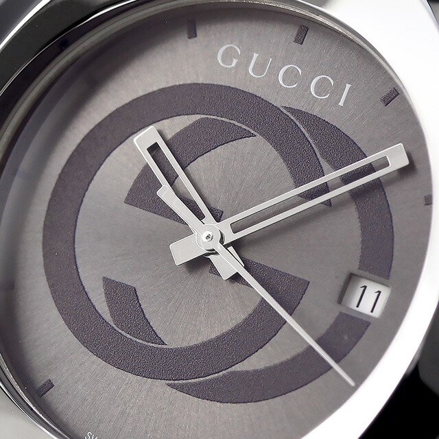 グッチ 時計 スイス製 メンズ 腕時計 YA137109A GUCCI シンク 46mm グレーシルバー グレー 高級 ブランド おしゃれ 防水 プレゼント 男性 実用的