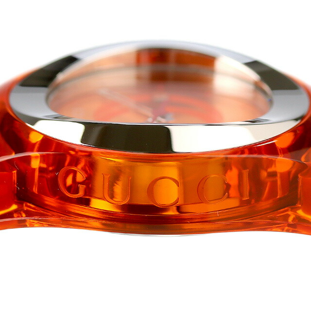 グッチ 時計 レディース GUCCI 腕時計 シンク 36mm オレンジ YA137311 高級 ブランド おしゃれ 防水 軽い 華奢 かわいい プレゼント 女性 実用的