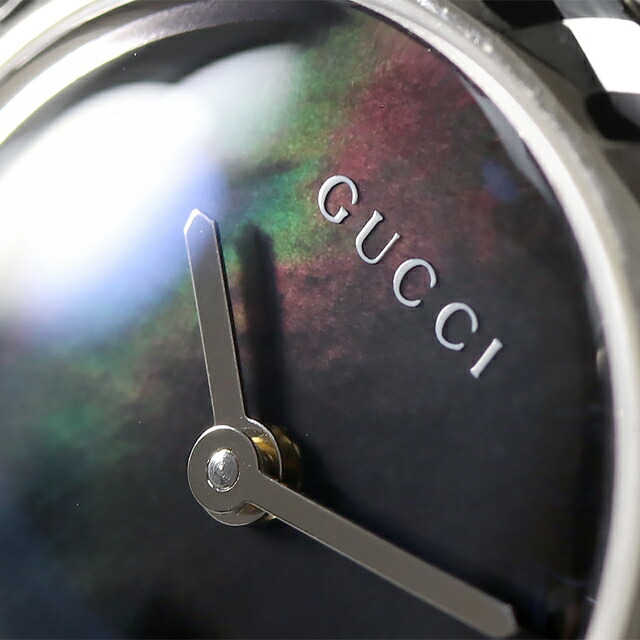 GUCCI バングル ブレスレット シルバー 925 銀無垢 腕時計 グッチ YA149501 アナログ ブラックシェル 黒 スイス製 ディオニュソス ミケーレ メンズ レディース 高級 ブランド おしゃれ 防水 軽い 華奢 かわいい プレゼント 女性 実用的