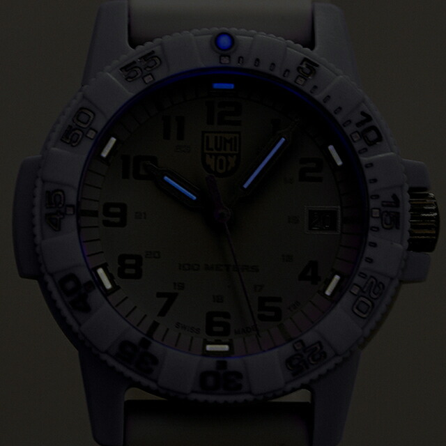 ルミノックス 0300シリーズ 腕時計 LUMINOX シータートル 0307.WO レザーバック ホワイトアウト 時計 ブランド おしゃれ 防水 文字盤 大きい プレゼント 男性 実用的