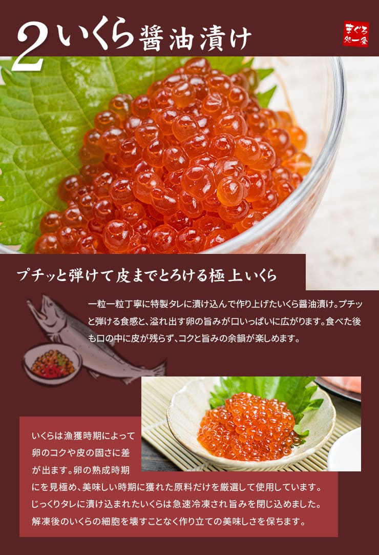 海鮮3品セット「漣」さざなみ 2～3人前 マグロ中トロ 生ほたて いくら醤油漬け [海鮮セット漣さざなみ]