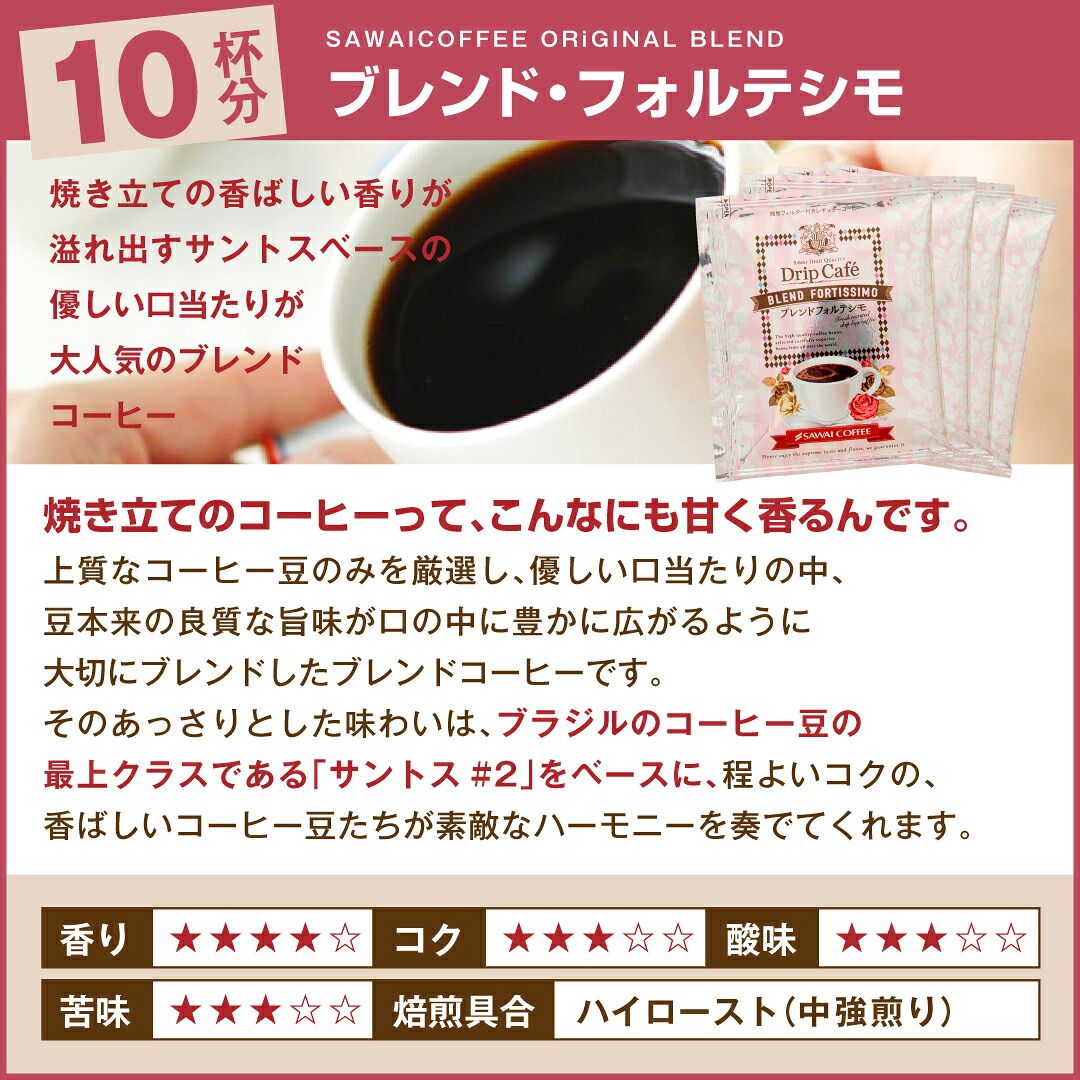 澤井珈琲 ちょうど良い感じのお持たせギフト ドリップコーヒーギフト 人気銘柄2種20袋