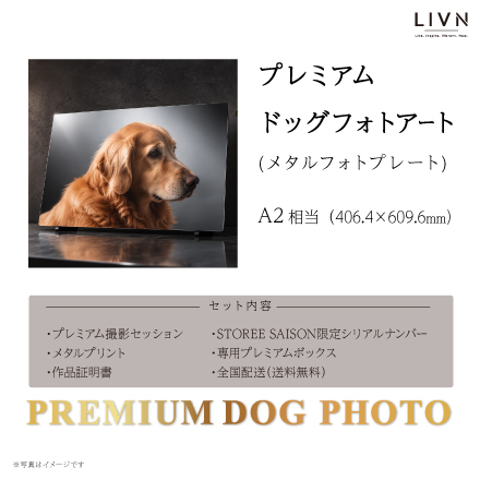 PREMIUN DOG PHOTO（ドッグフォトアート）A2相当　[ LIVN （リブン) ]