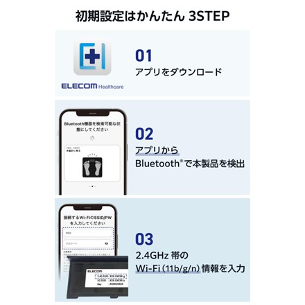 Bluetooth(R)+Wi-Fi通信機能搭載体組成計