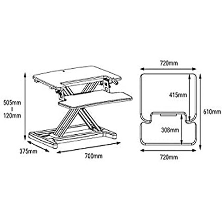 DMM.make 卓上昇降デスク デュアル720ホワイト DKS-LDD720W
