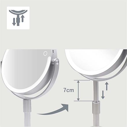 ＜VENUSiS＞ 卓上LEDミラー VML-4300-5X　シルバー（S）