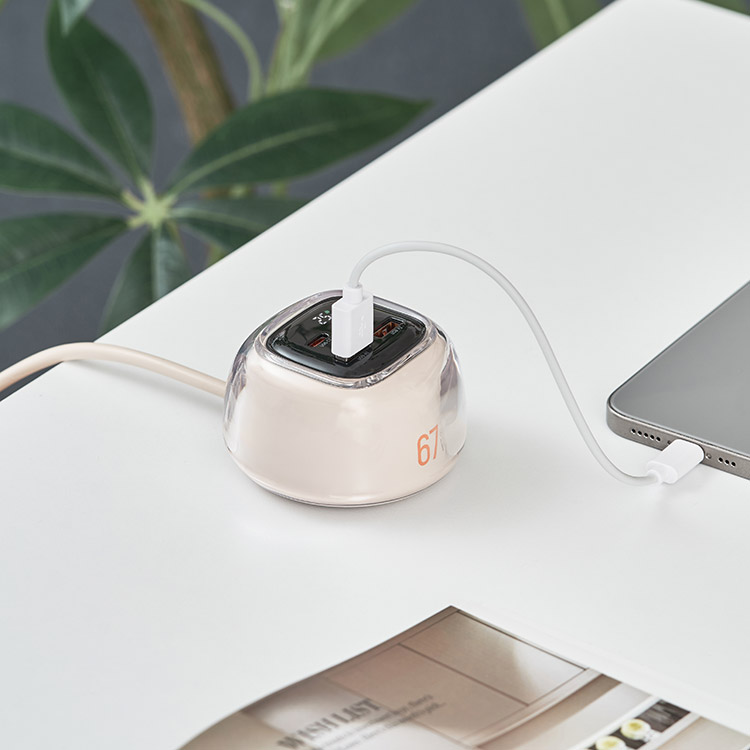 Life on Products ライフオンプロダクツ USB急速充電器 USB PD （パワーデリバリー）対応 67W ベージュ LCAEA018