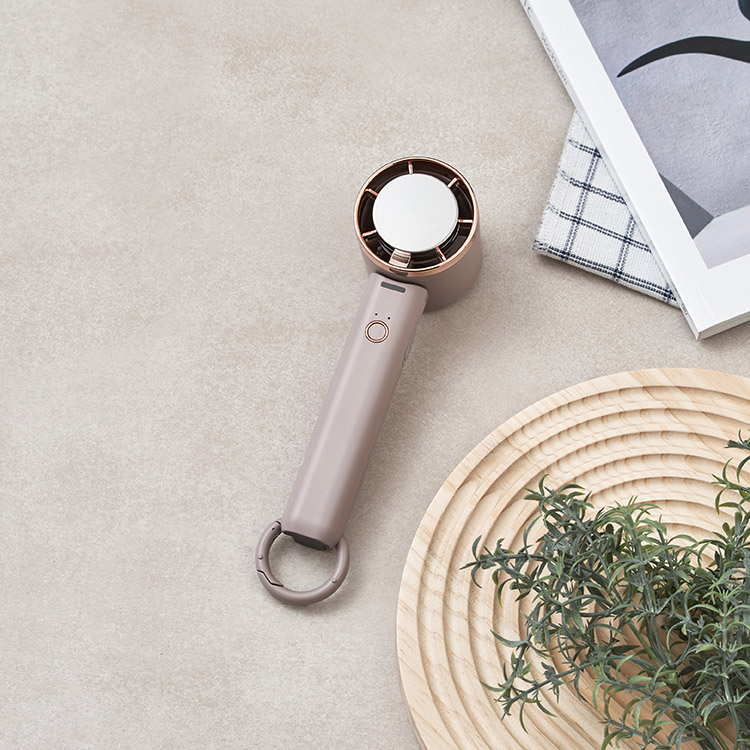 Life on Products ライフオンプロダクツ ペルチェ冷却機能ハンディファン カラビナ付 ベージュ LCAF034