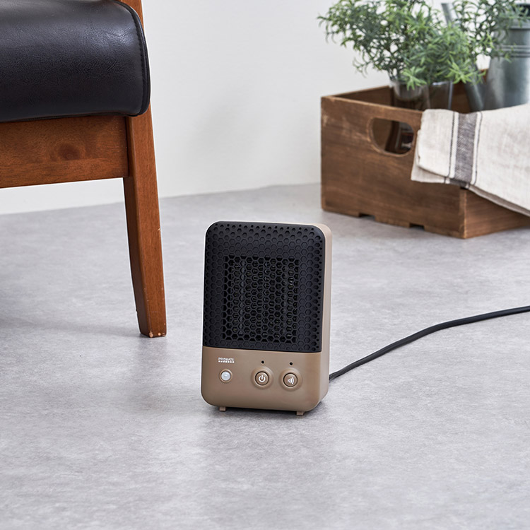 PRISMATE プリズメイト 人感センサー付 セラミックファンヒーター キャメル PR-WA023