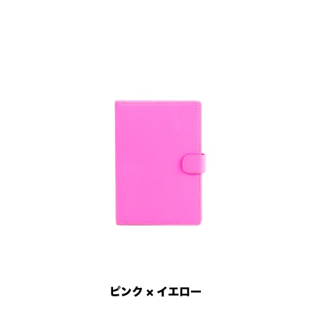 KUBERA9981 カードケース（ネオンレザー ブルー×オレンジ） ※他色あり