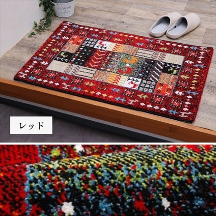 トルコ製 ウィルトン織り ギャベデザイン ルームマット イビサ 60×90cm アイボリー