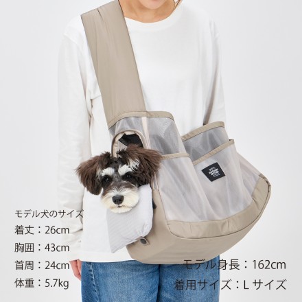 MESH SHOULDER BAG Mサイズ ベージュ