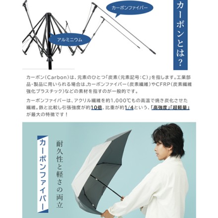 サッとたためる形状安定 超軽量 自動開閉雨傘 カーキ