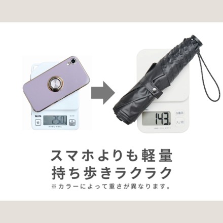 超軽量カーボン 完全遮光 晴雨兼用傘 aero グレー