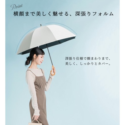 Radi-Cool ショート丈傘 COOLIA long+ グレージュ