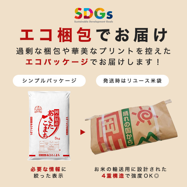 岡山県産 あきたこまち 白米 10kg 令和7年産