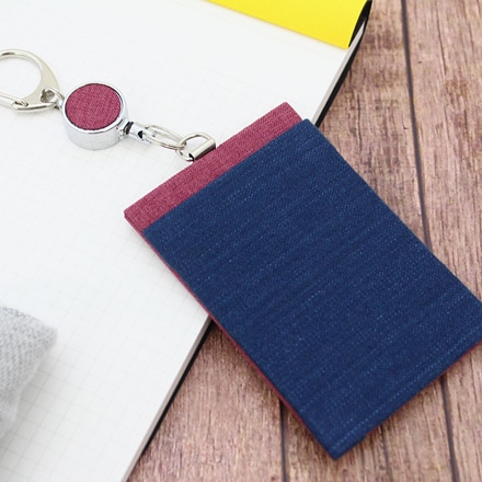 これいい和 武州正藍染 ダブルパスケース スカイブルー