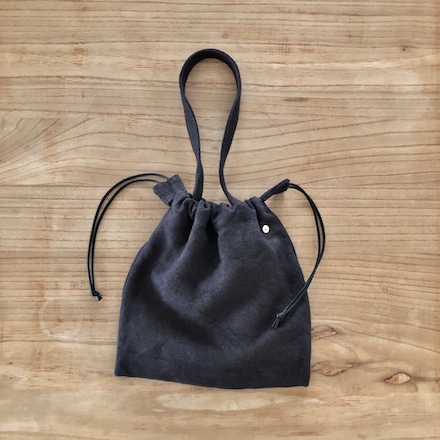 kinchaku shoulder bag シロ