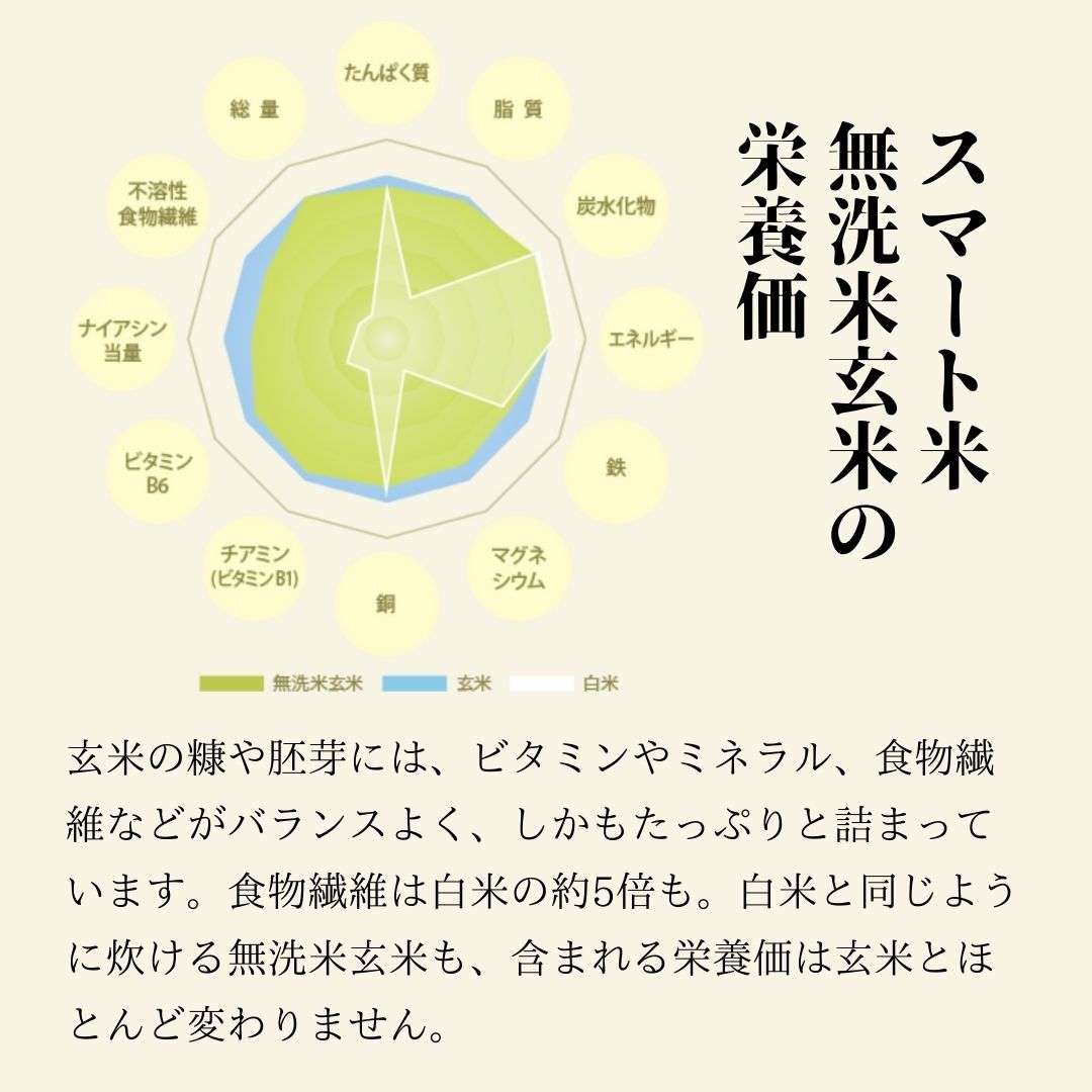 スマート米 山形県産 はえぬき 無洗米玄米 (残留農薬不検出) 1.8kg 令和5年産