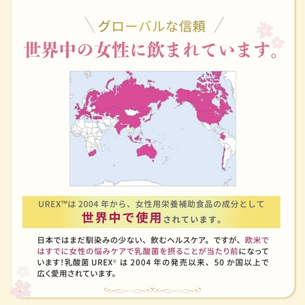 ミライトワタシ 乳酸菌UREX(ユーレックス) 善玉菌サプリメント 飲むフェムケア UMARERU