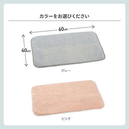 バスマット シービージャパン カラリデイリバーシブルバスマット グレー