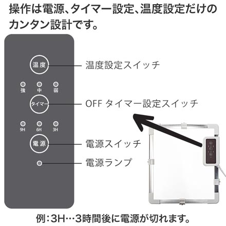 パネルヒーター 足元ヒーター 2STYLE 暖房器具