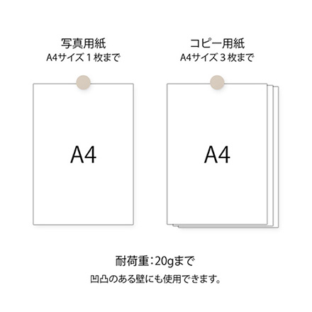 壁面クリップ ピクチャークリップ木製 グレー FDC
