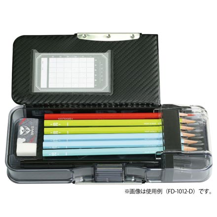 筆箱 ペンケース えんぴつチェック 両面筆入 ブレイブ ネイビー FDC